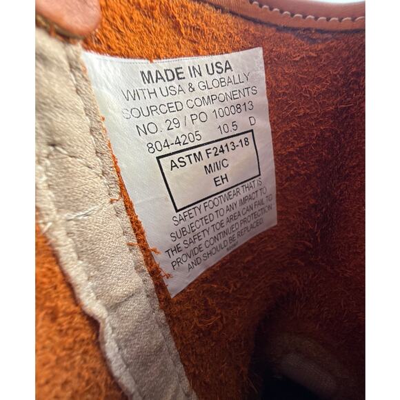 Thorogood Work Boots 11" Wellington Men's 10.5D Steel Toe, EH Leather 804-4205 - Picture 9 of 10